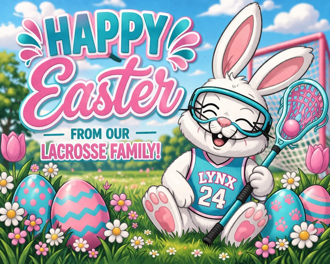 Hoppy Easter from the Lynx Lacrosse Club! 🐰🥍💖