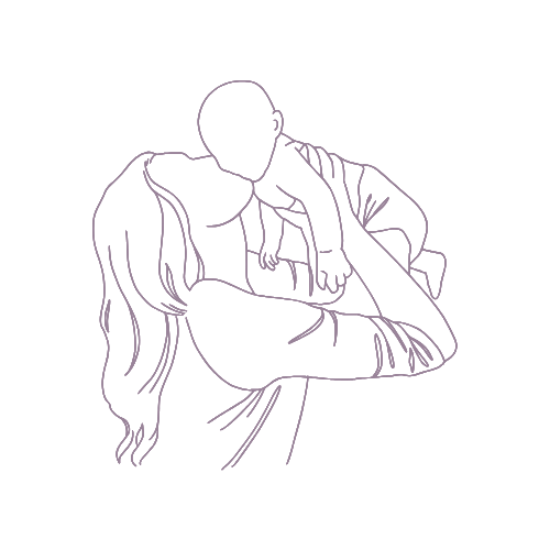 HHH Counseling line art iconography representing motherhood therapy and support services.