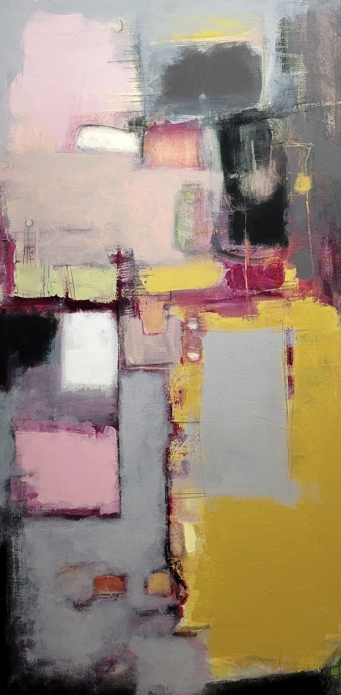 #297 , acrylic, etc. (15" x30")