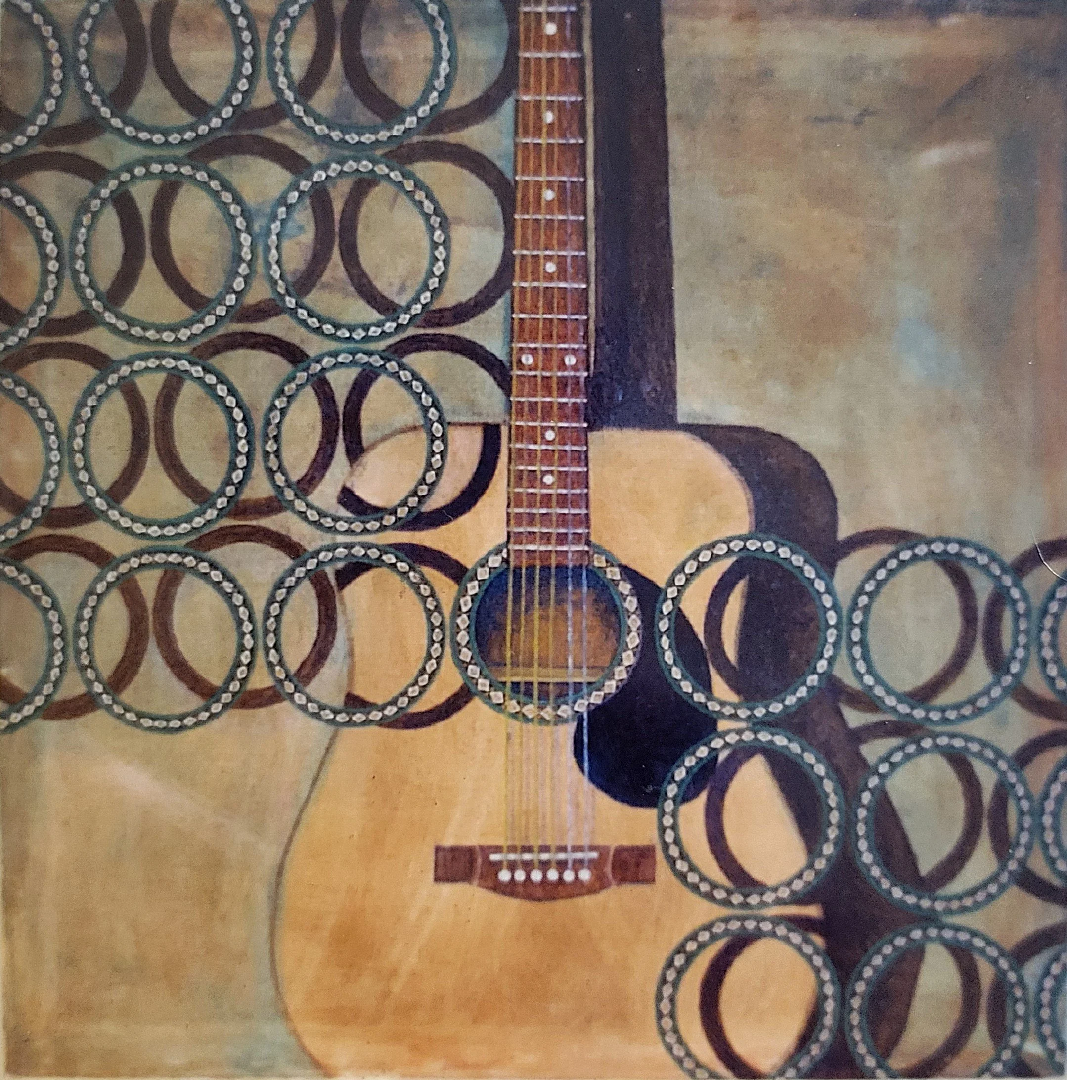 Guitar Rings, oil  (30" x 30")