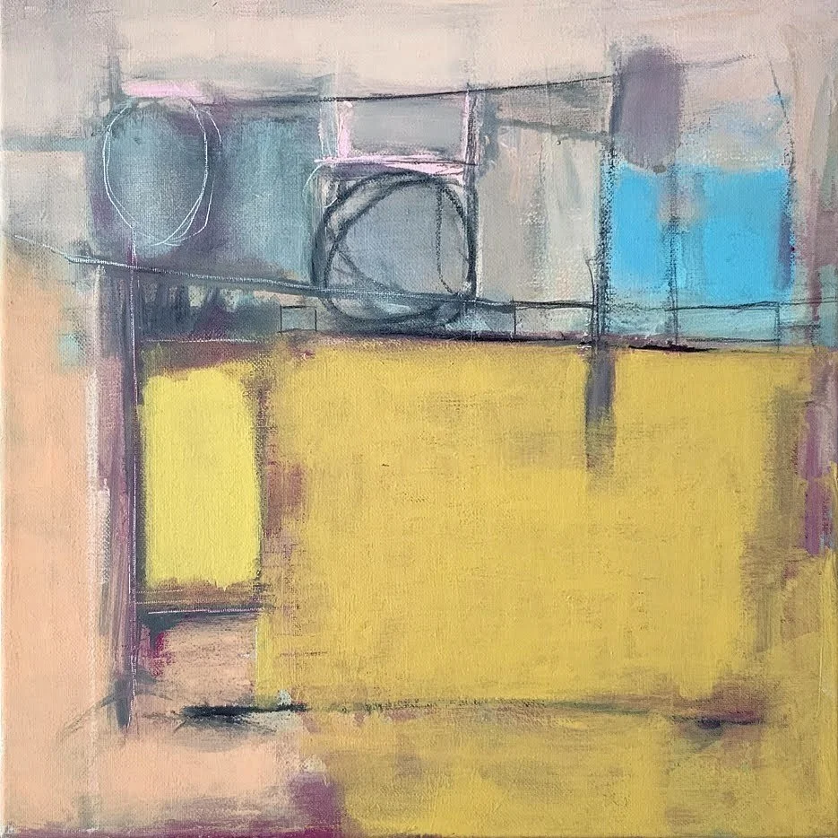 #460 , acrylic, etc. (14" x14")