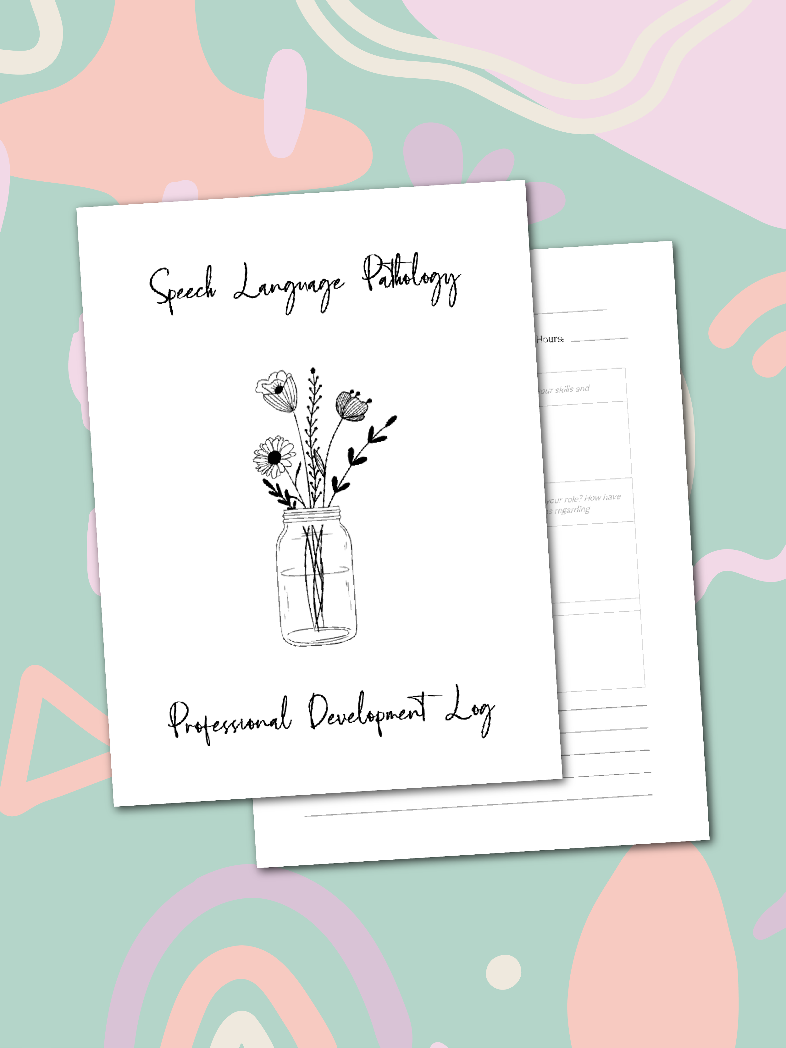 Professional Development Log (Black & White)