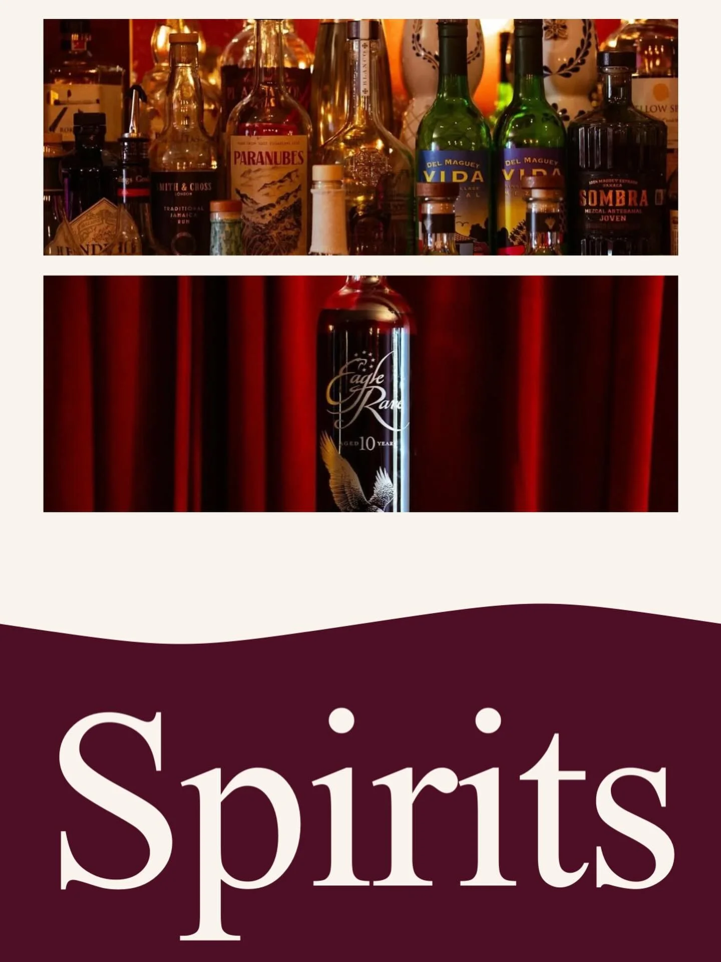 ✨Check out our new website ✨Complete spirits list you can order by the ounce for a personalized tasting. Link in bio.