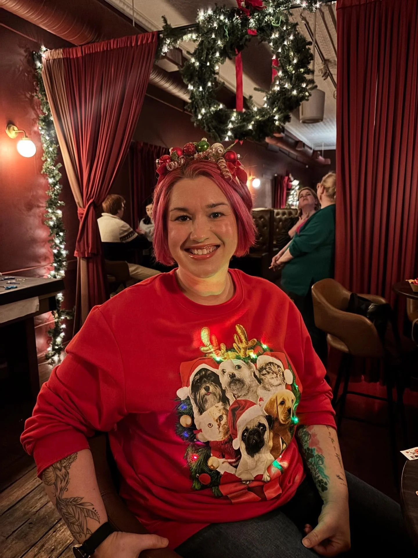 ✨🎄Last night&rsquo;s joy and creativity hummed in the bar. Congratulations to our tacky Christmas winners! Thank you for showing up and getting festive with us! ✨🎄