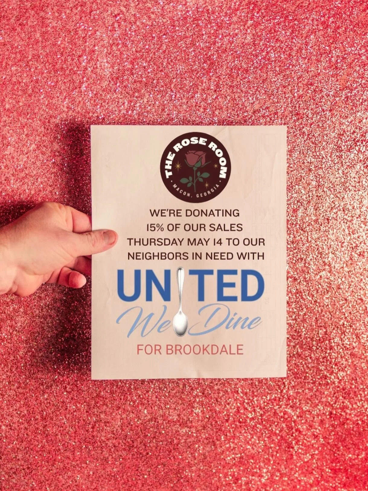 Today is the day to dine out and make a difference! 🍽️❤️

More than 40 restaurants, coffee shops, and local businesses across Central Georgia are coming together for United We Dine for Brookdale, donating a portion of today&rsquo;s sales to support 