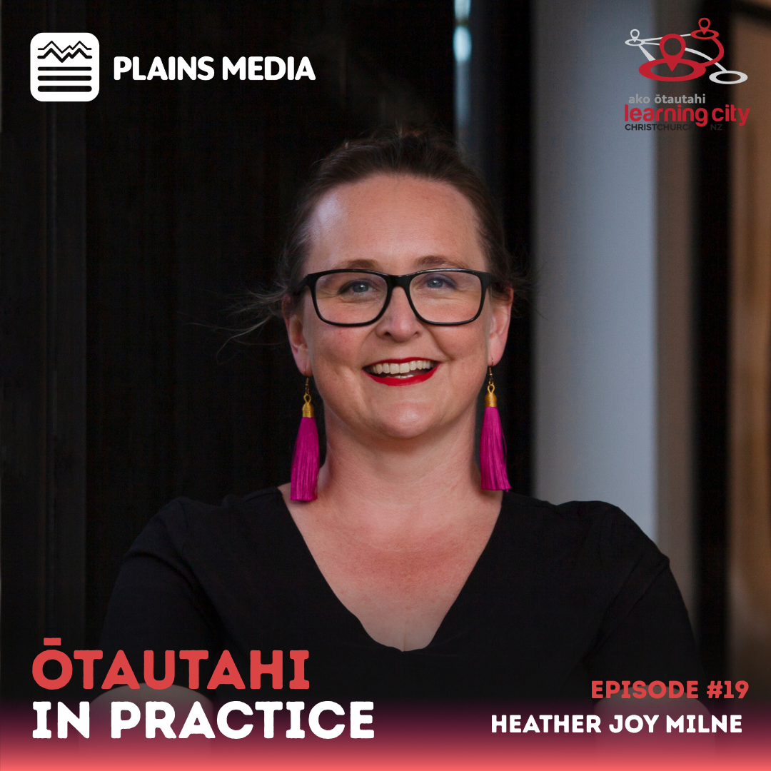 Heather smiles at the camera