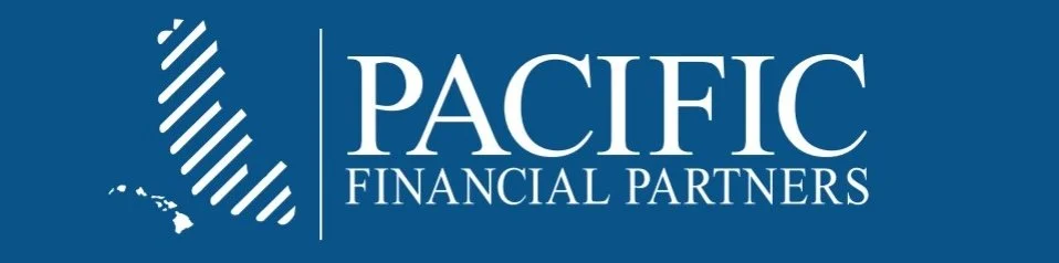Logo for Pacific Financial Partners featuring a stylized map of the Pacific Islands and the company name.