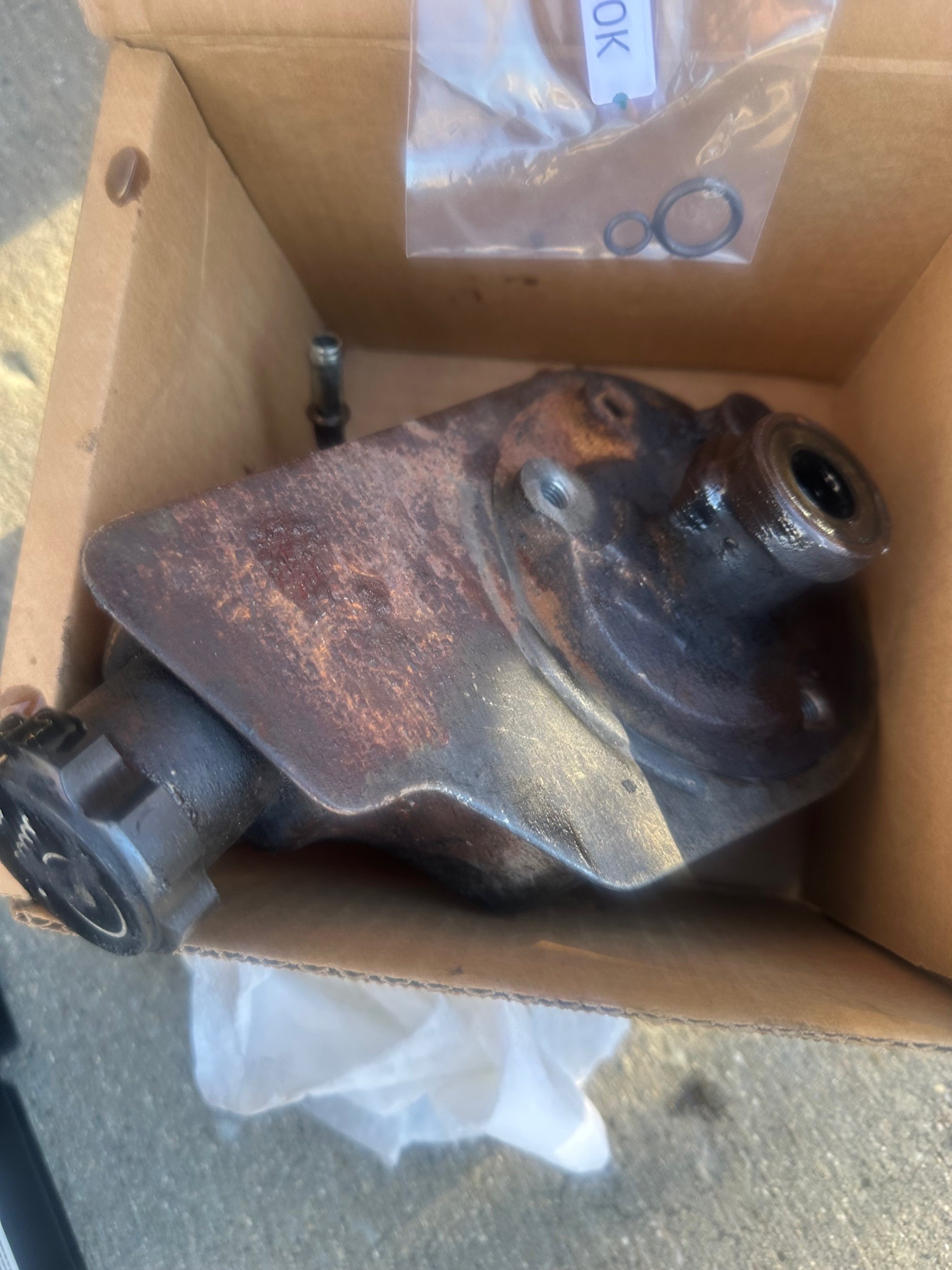 Old Power Steering Pump Replaced