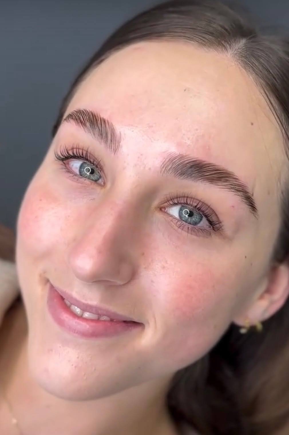 Client who got a lash lift and tint service at Studio M Aesthetics