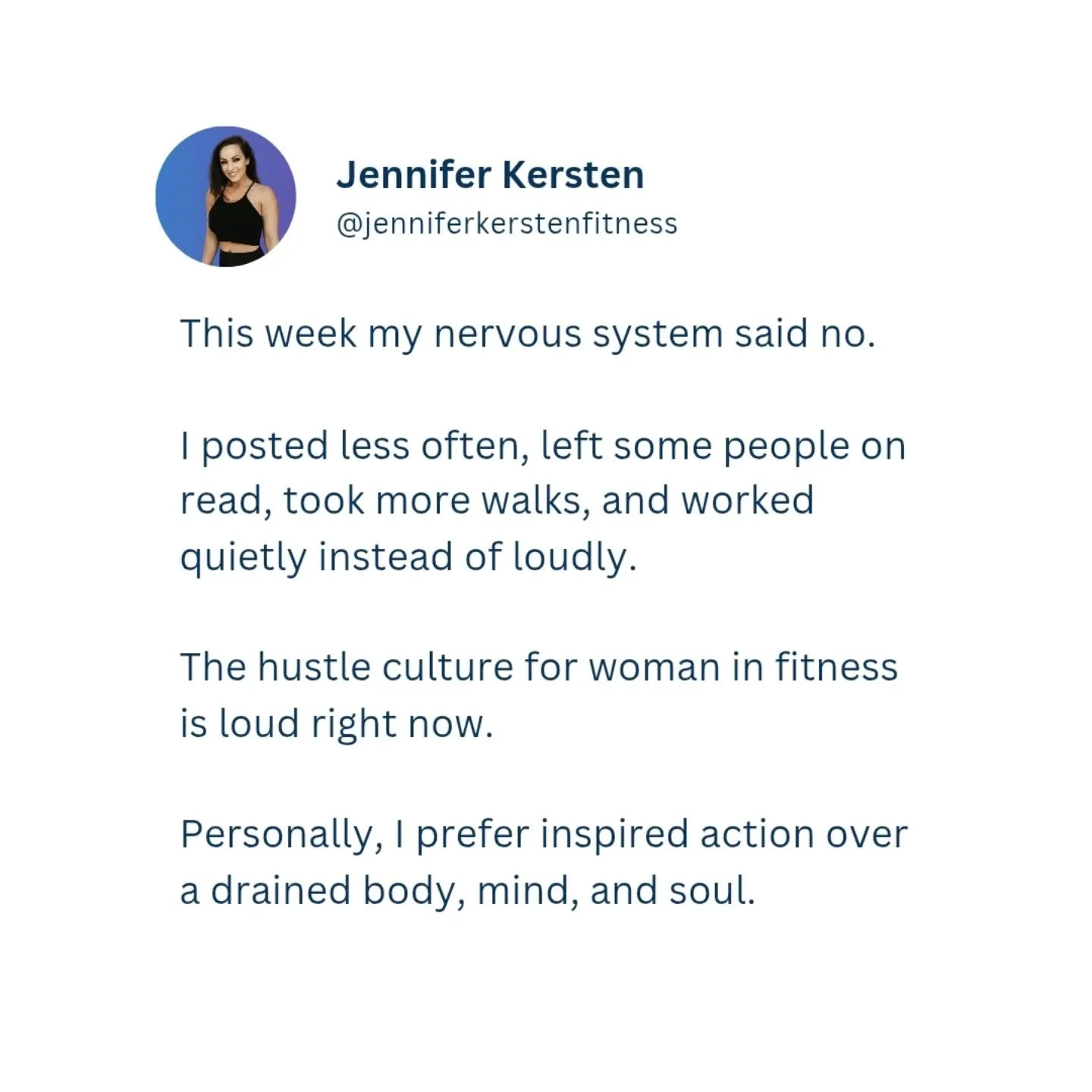 My #mentalhealth comes first and #hustleculture is very real right now within the coaching side of the fitness industry.

A couple weeks ago I hired an amazing lady named @zee.slingsby to deep dive into my business and I left our conversations feelin