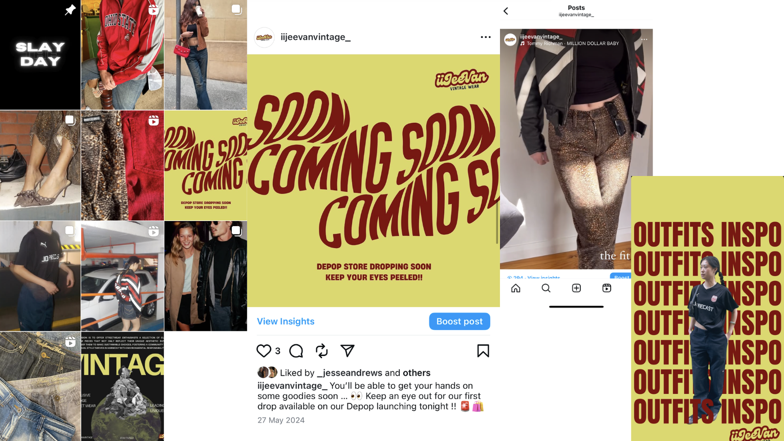 Instagram feed and posts (image, reels and stories)