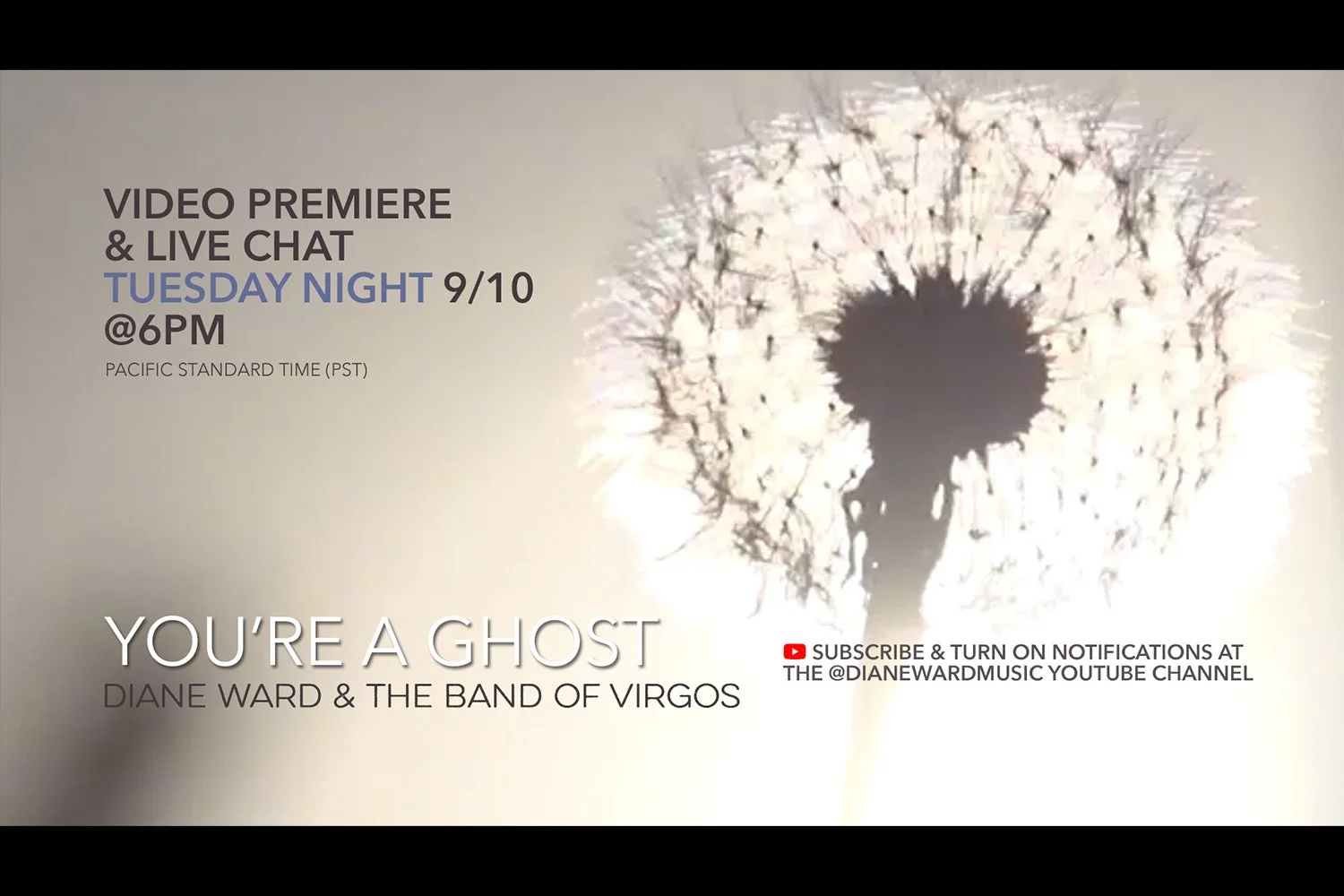 VIDEO: 9/10 @9pm EST YouTube PREMIERE &amp; LIVE CHAT of "You're a Ghost!"