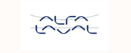 Design featuring the word 'ALFA' written in stylized blue font with curved lines above and below.