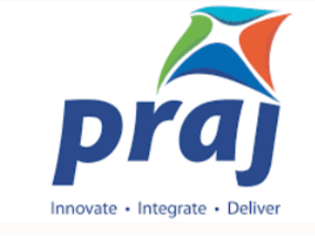 PRAJ logo with tagline 'Innovate, Integrate, Deliver'
