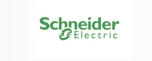 Schneider Electric logo with green text on a white background.