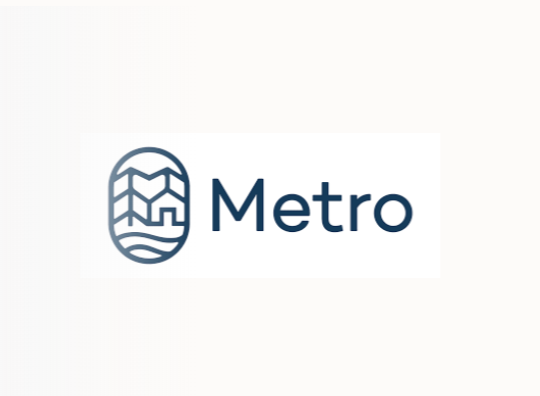 Metro logo with stylized blue and white icon and the word 'Metro' beside it.