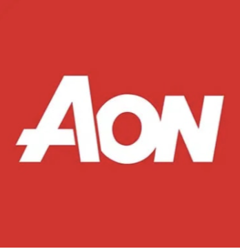 AON logo with white text on a red background.