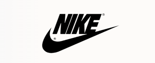 Nike logo featuring the word 'NIKE' in bold black letters with a swoosh