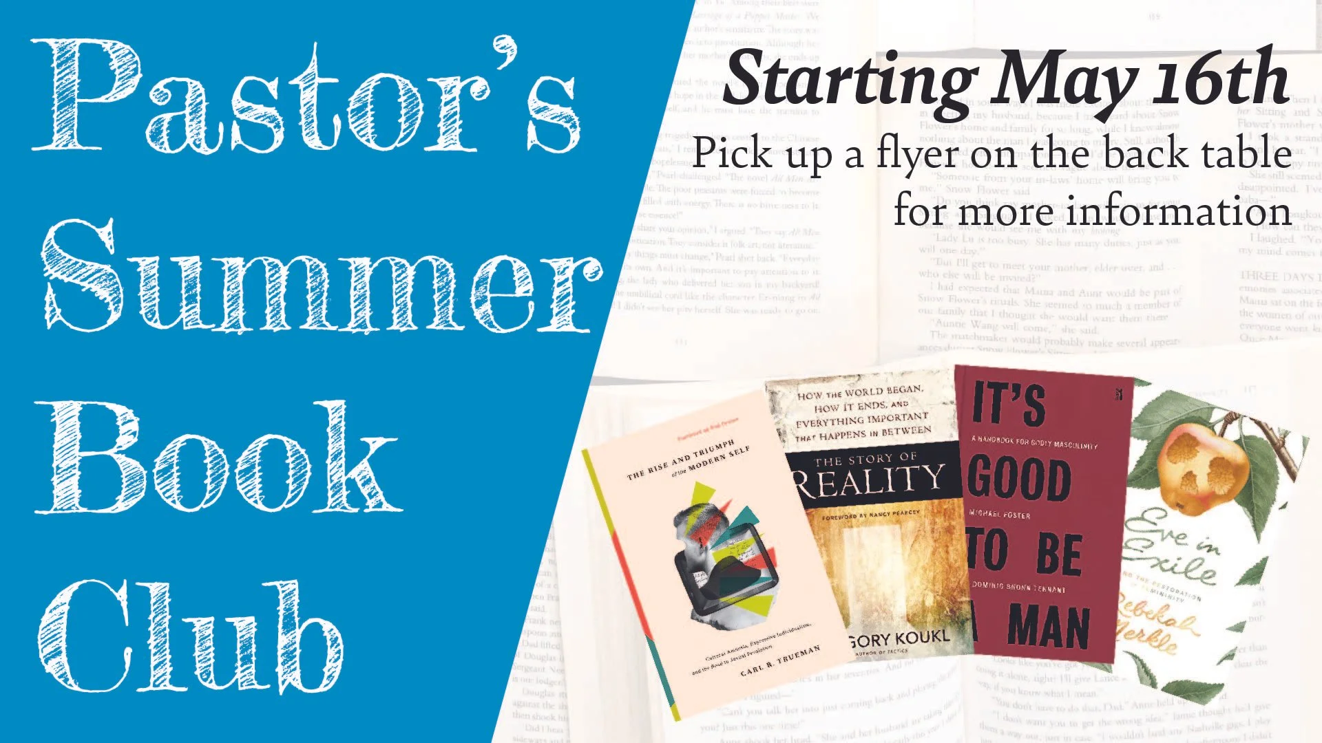 Pastor's Summer Book Club