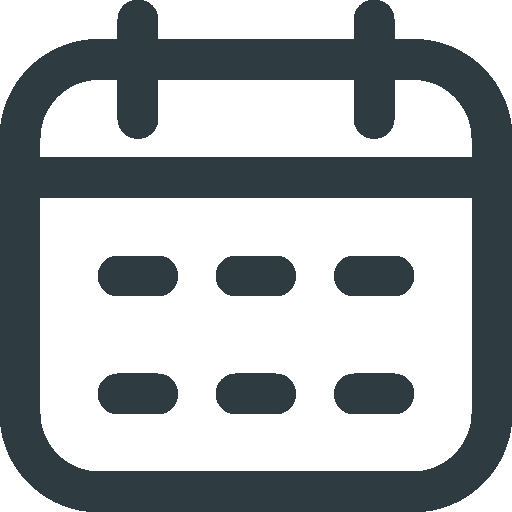 Icon of a calendar with a grid of dots representing dates.