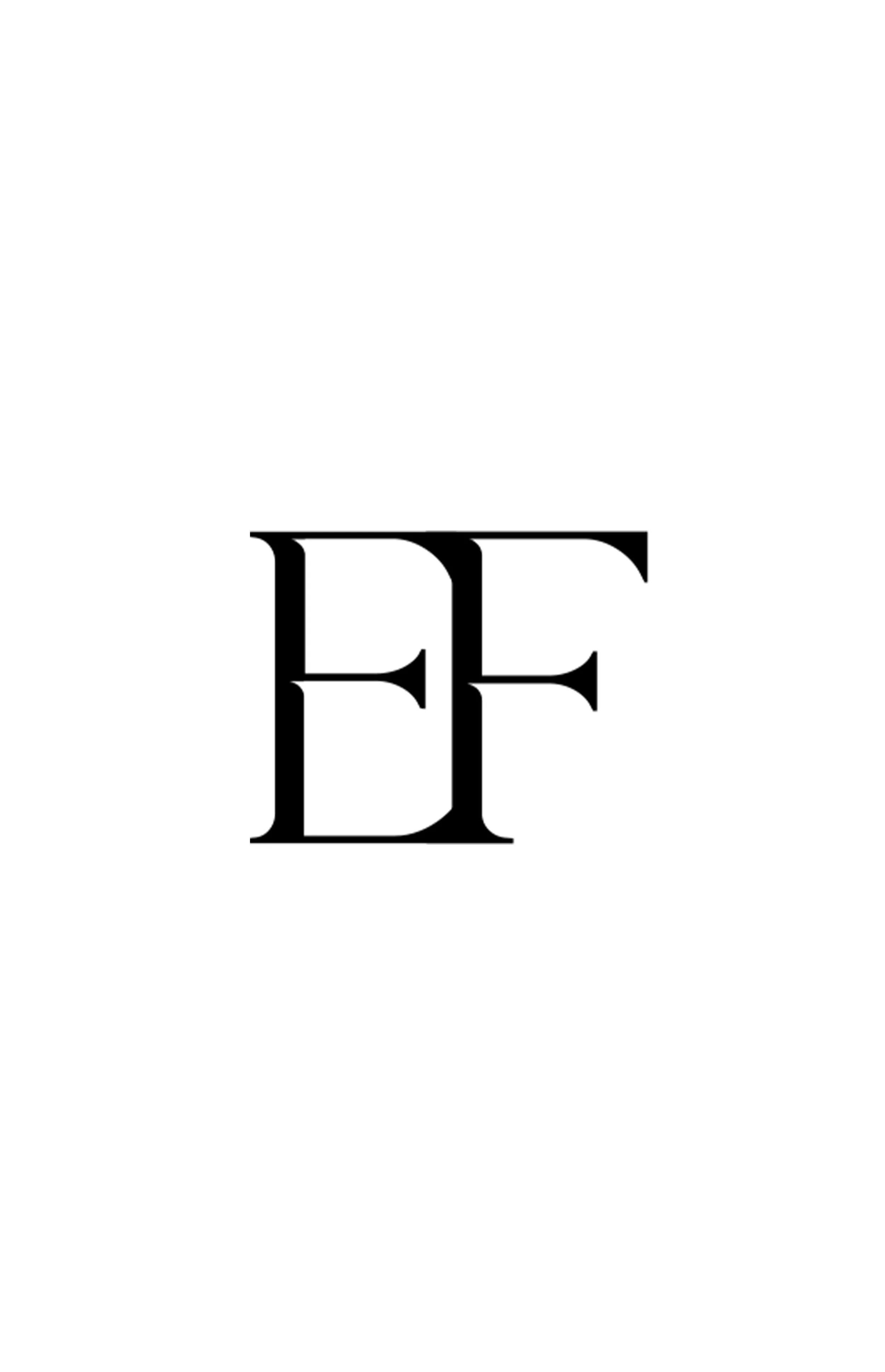Black serif letter 'F' on a white background.