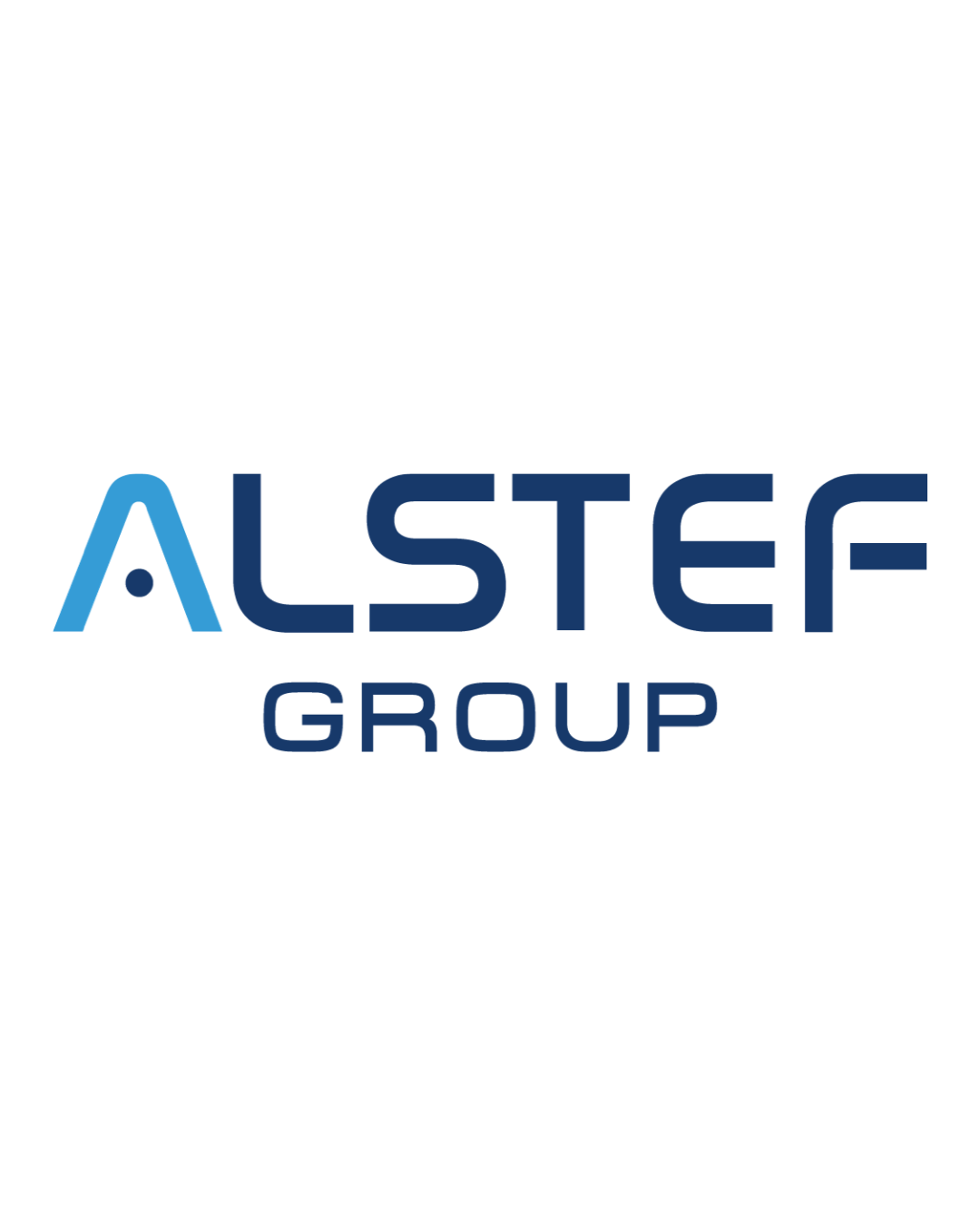 Logo of ALSTEF Group with the company name in blue text, featuring a stylized A symbol.