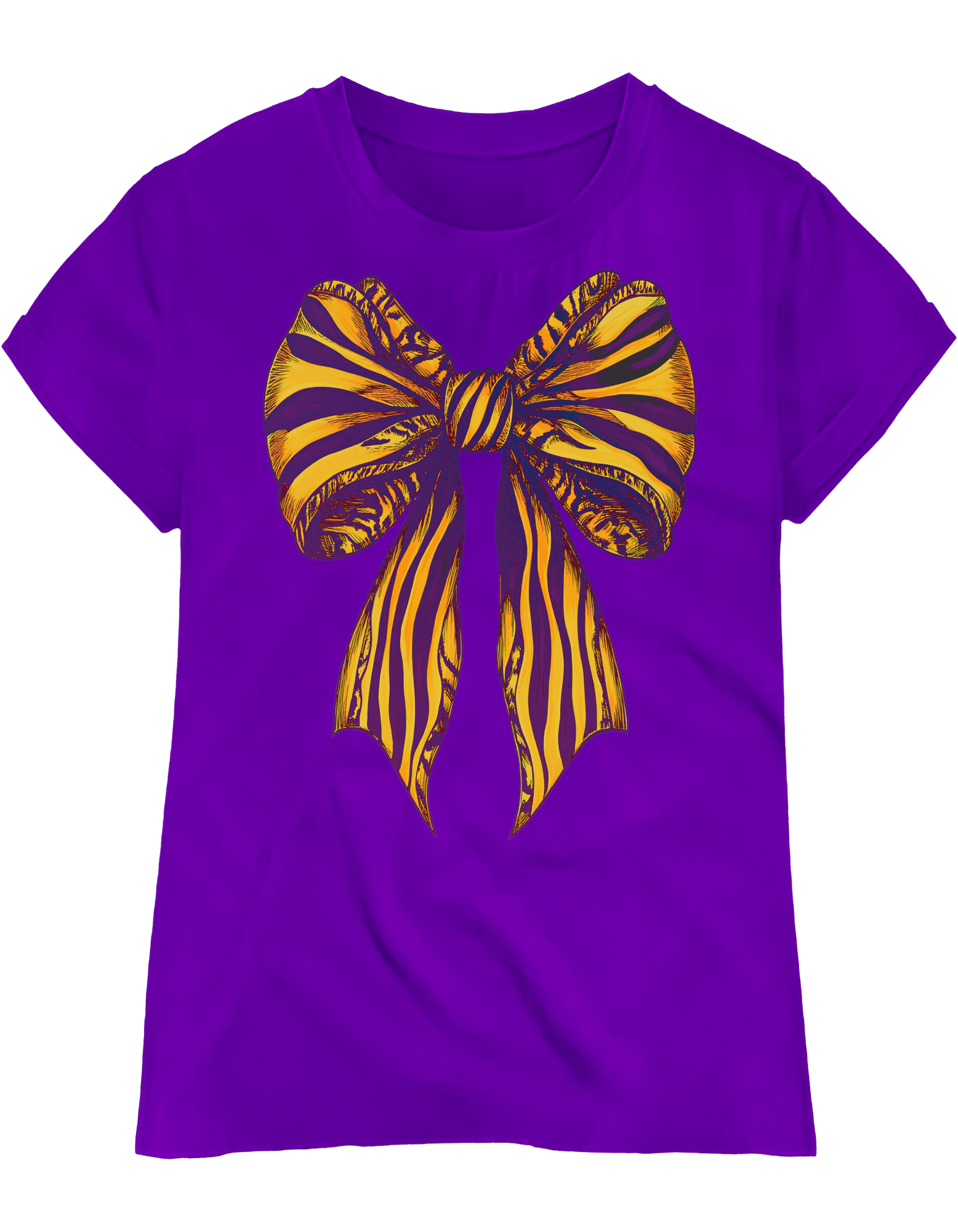Purple/Gold Bow
