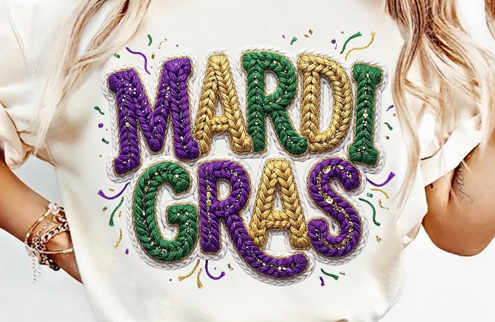 Mardi Gras Faux Yarn