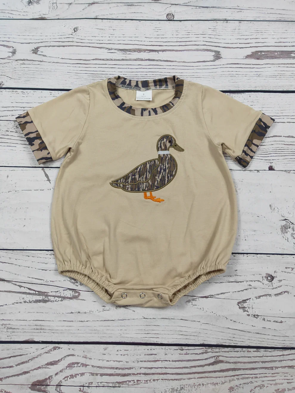 Camo Duck Applique Romper