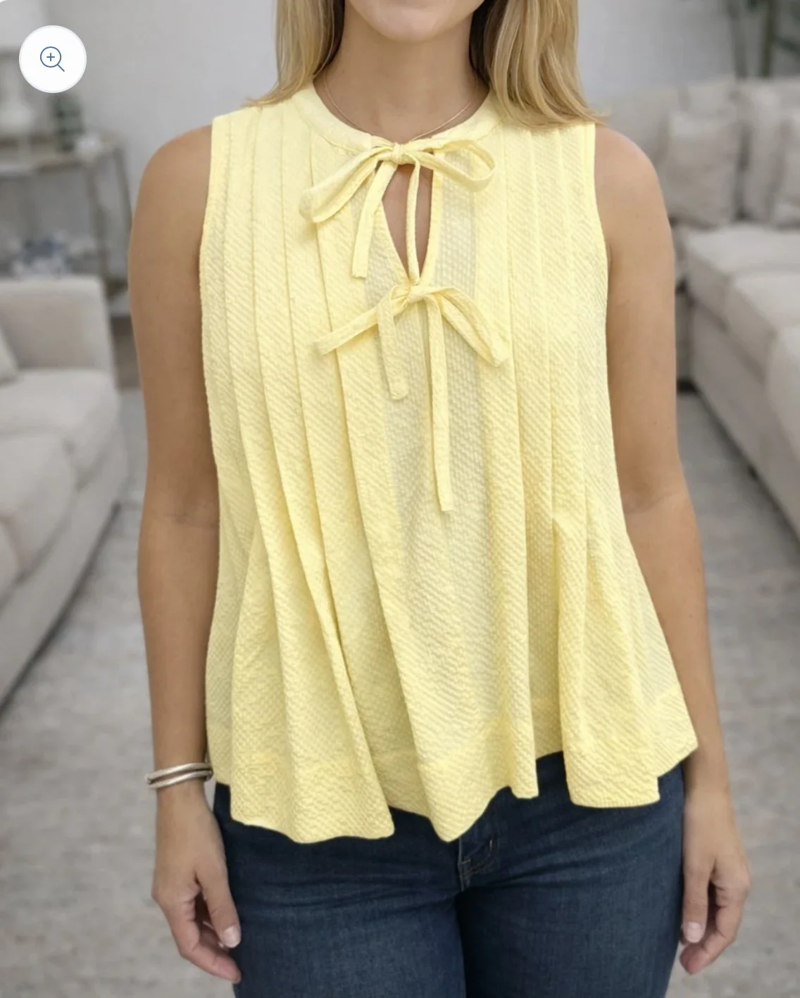 Yellow Bow Tie Top