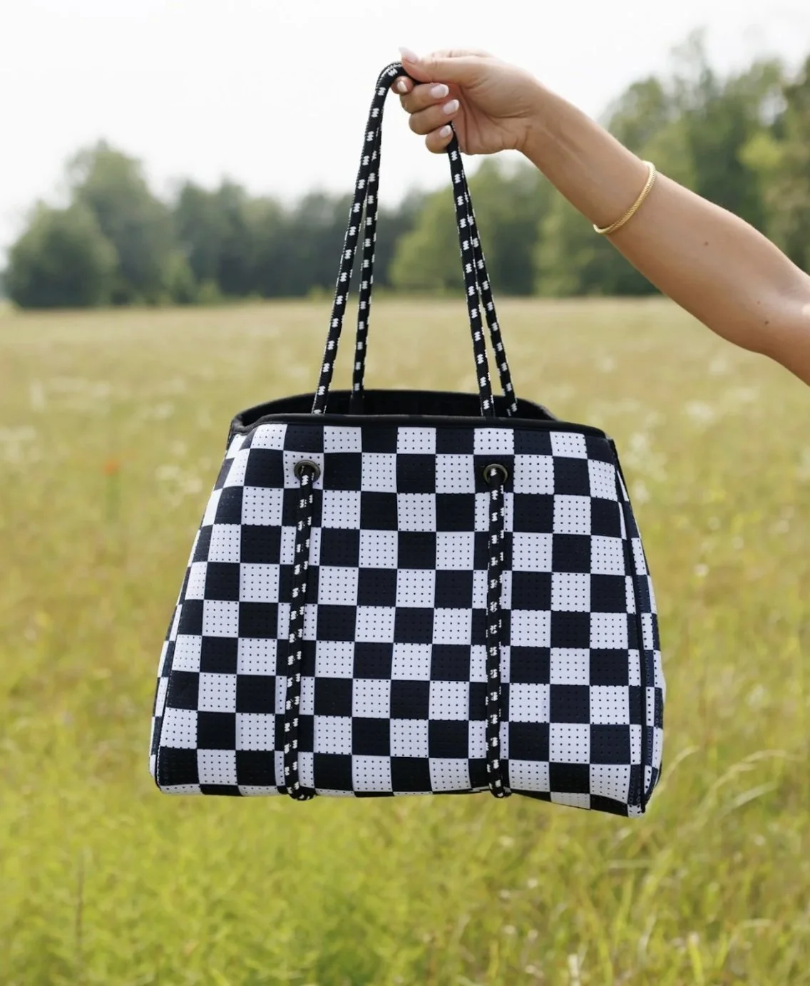 Large Tote in Checkerboard
