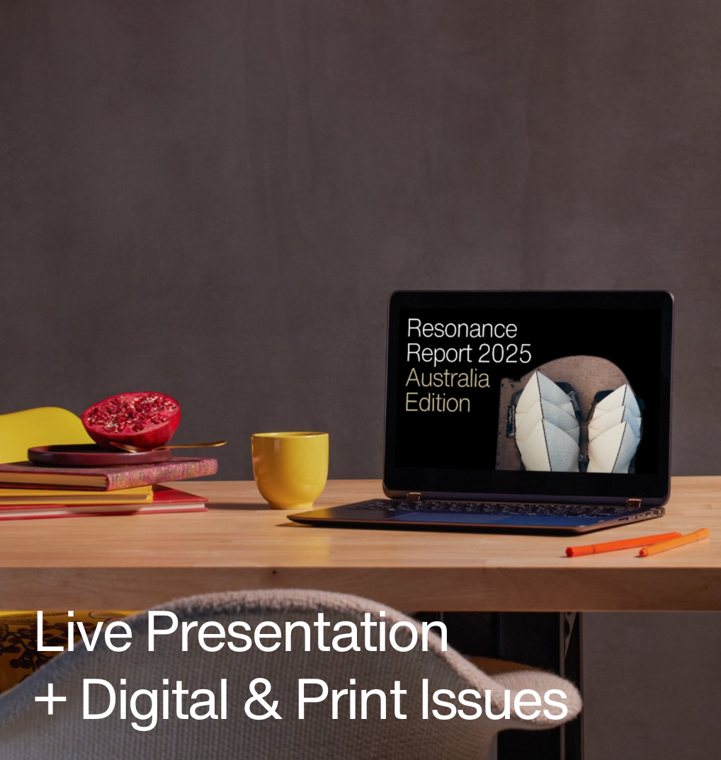 Resonance Report 2025 Live Presentation + Digital & Print Issues