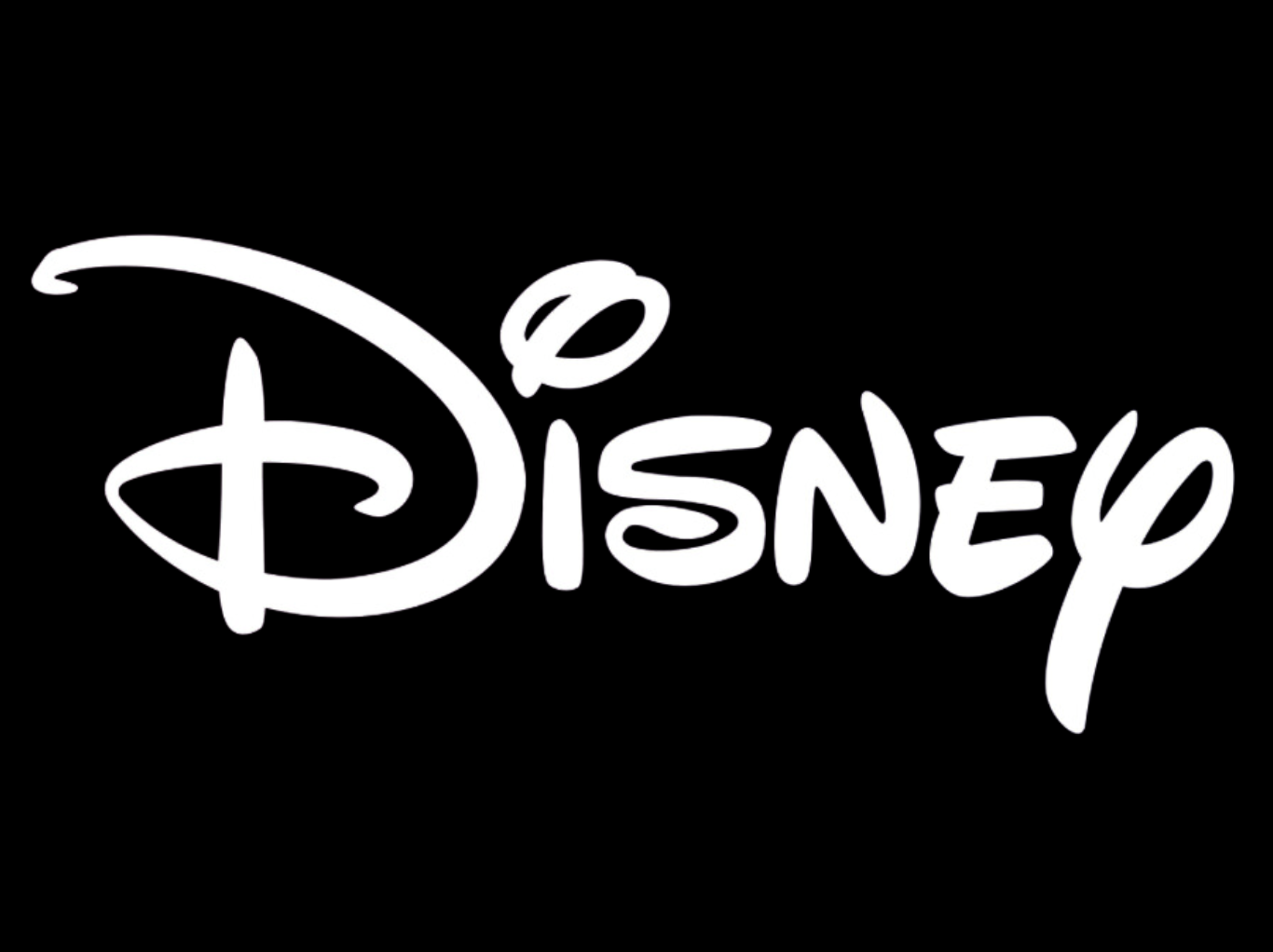 Disney logo in white on black background