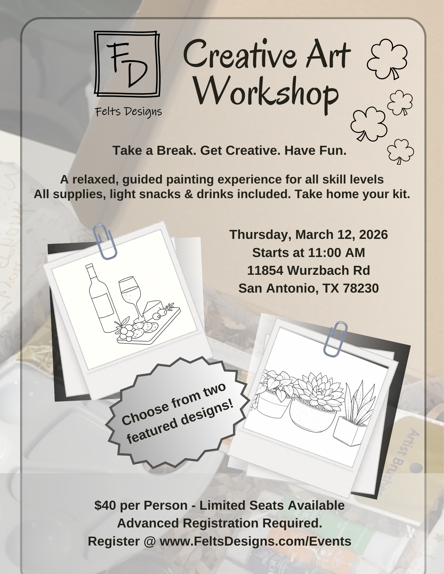 Creative Art Workshop - March 12, 2026