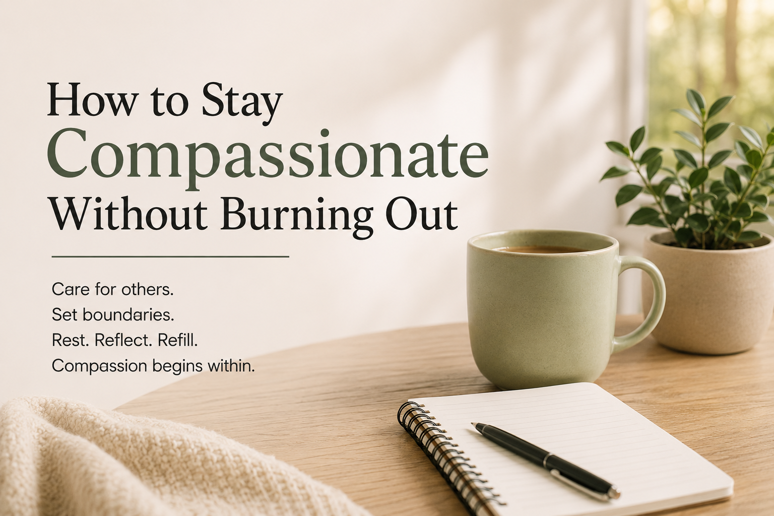 How to Stay Compassionate Without Burning Out
