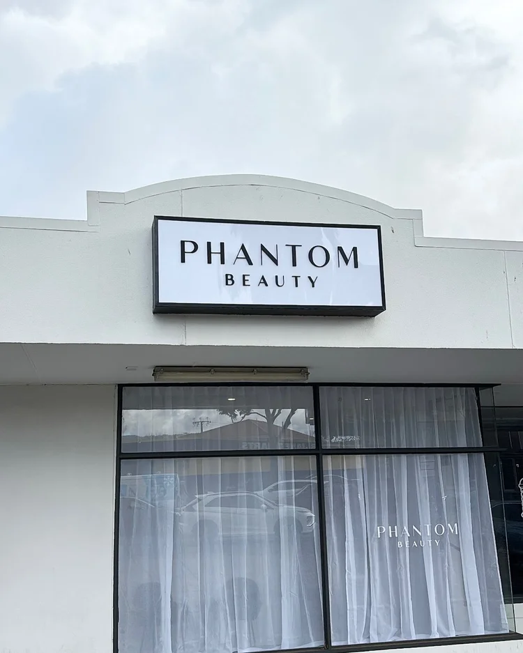 Phantom Beauty exterior fascia sign