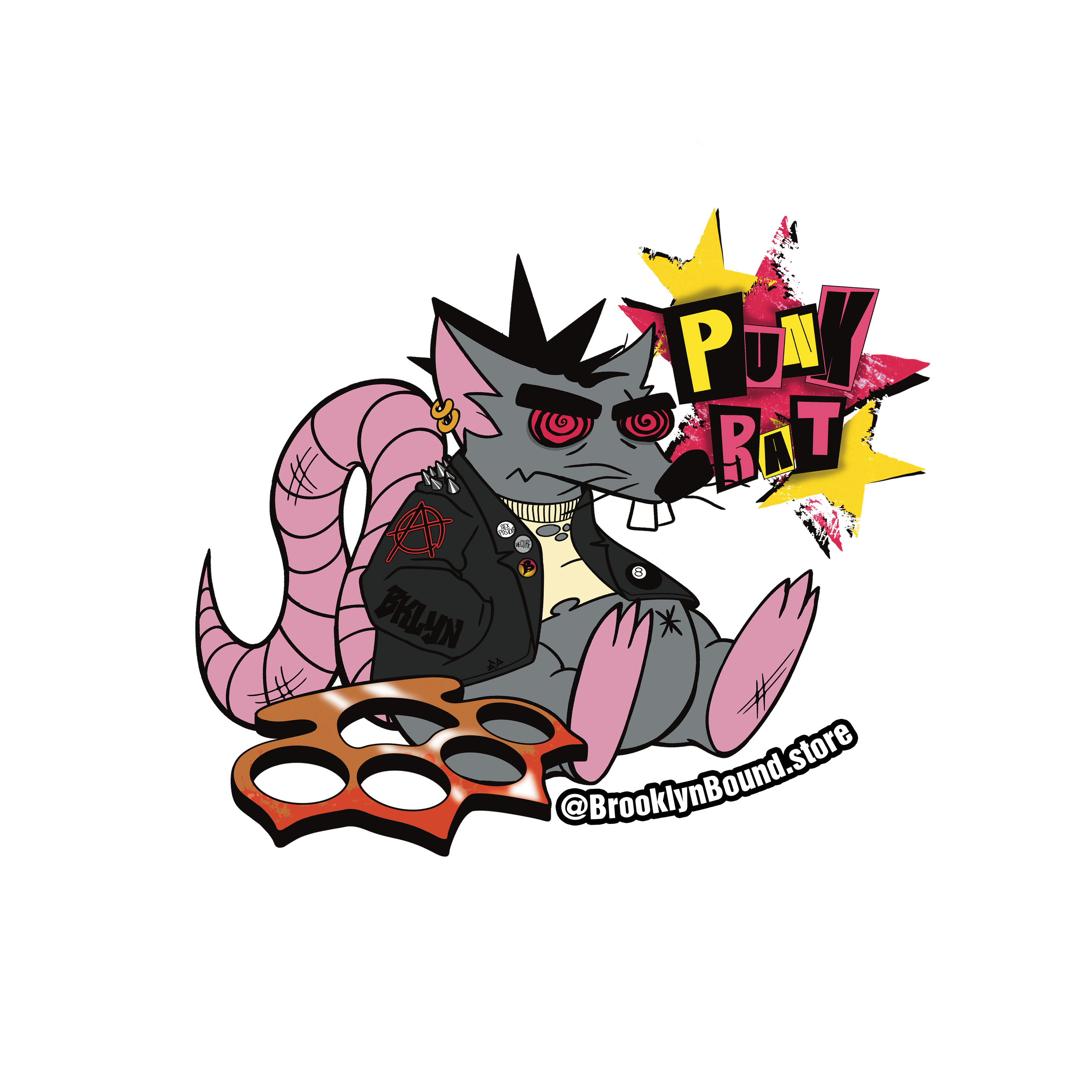 Fat Rat Punk Sticker