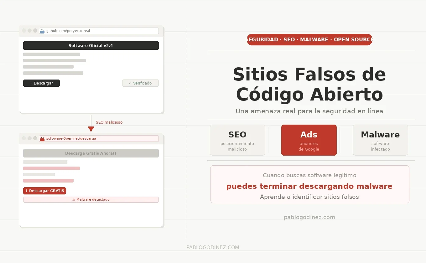Sitios de Software de Código Abierto Falsos: Una Amenaza para la Seguridad en Línea