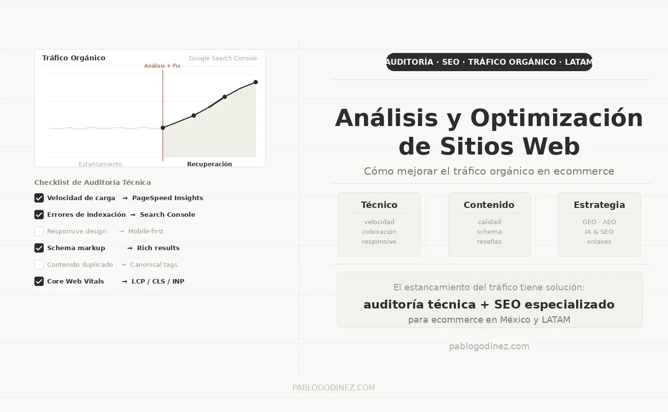 Análisis y Optimización de Sitios Web para Mejorar el Tráfico Orgánico en Ecommerce