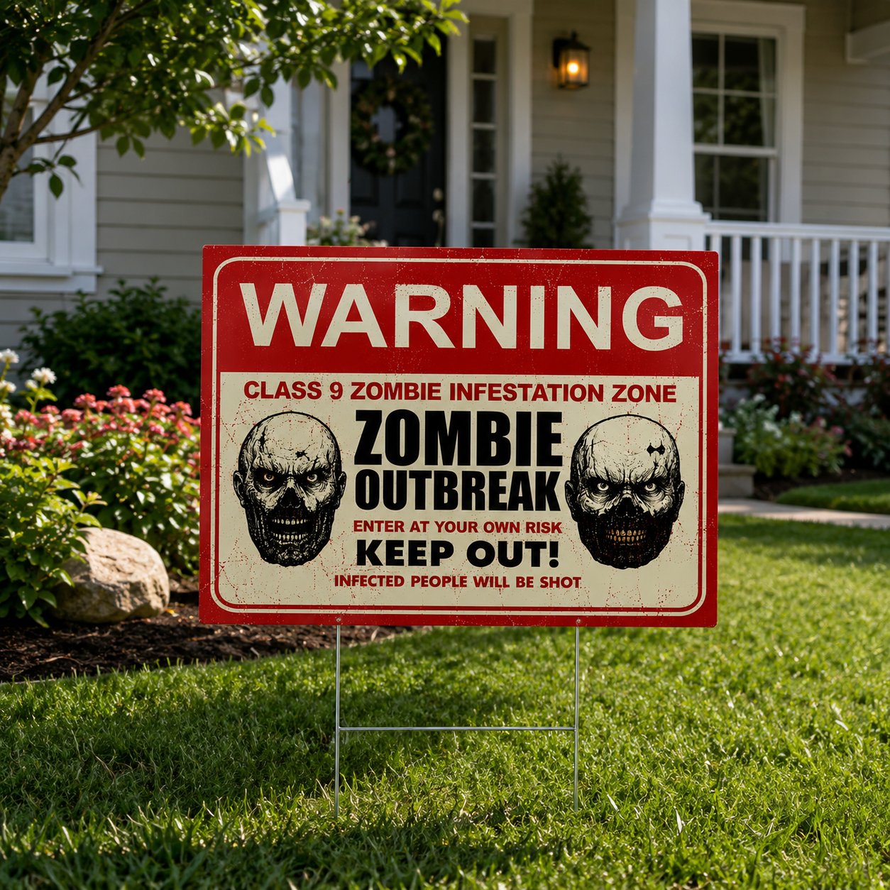Zombie Outbreak Yard Sign