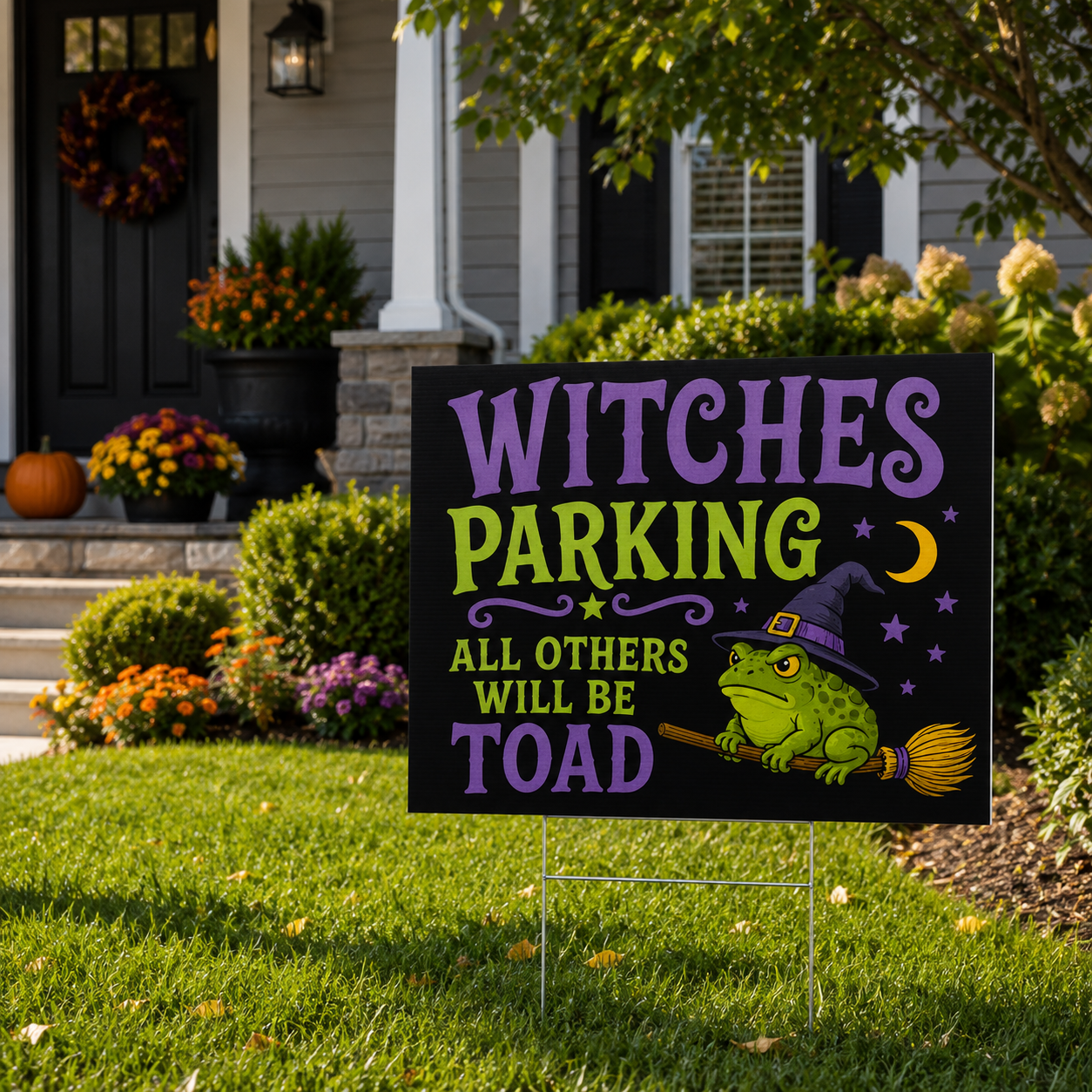Witches Parking Yard Sign