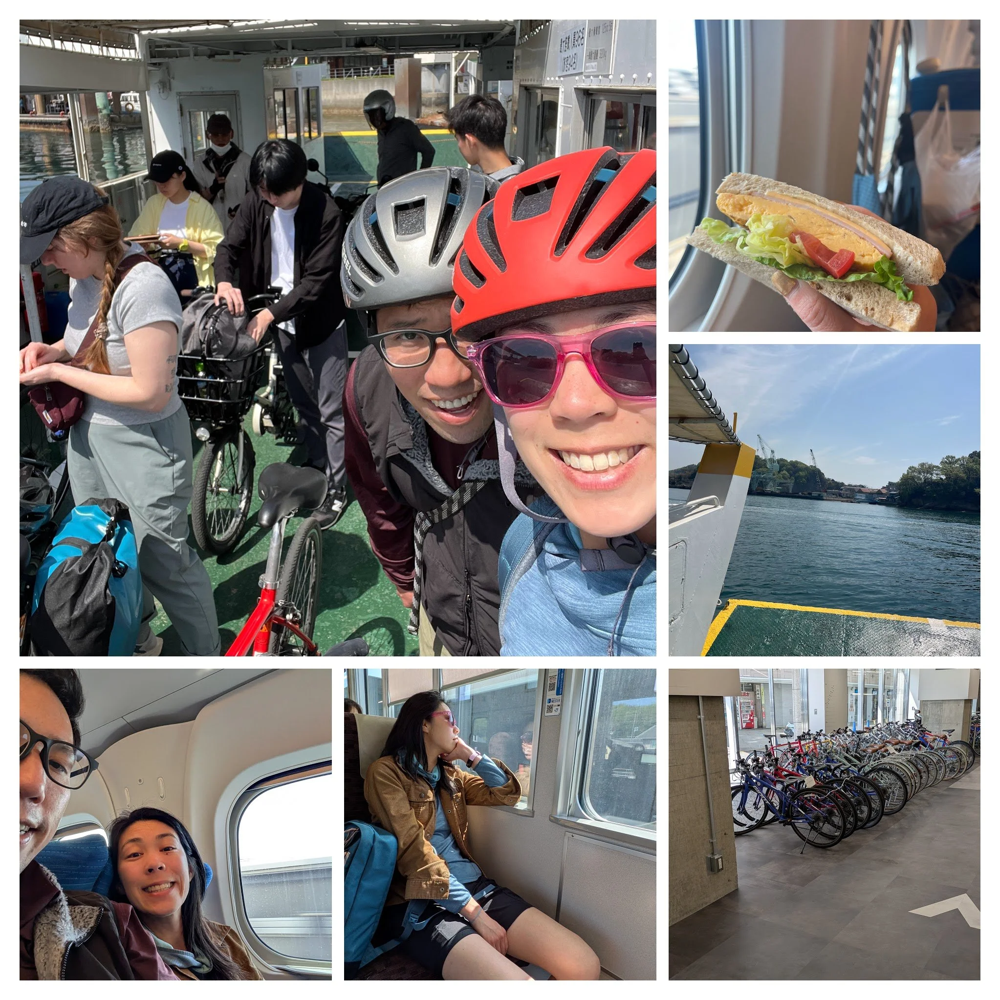 An early train ride & train ride & ferry ride brought us down to Onomichi for our island hopping biking adventure