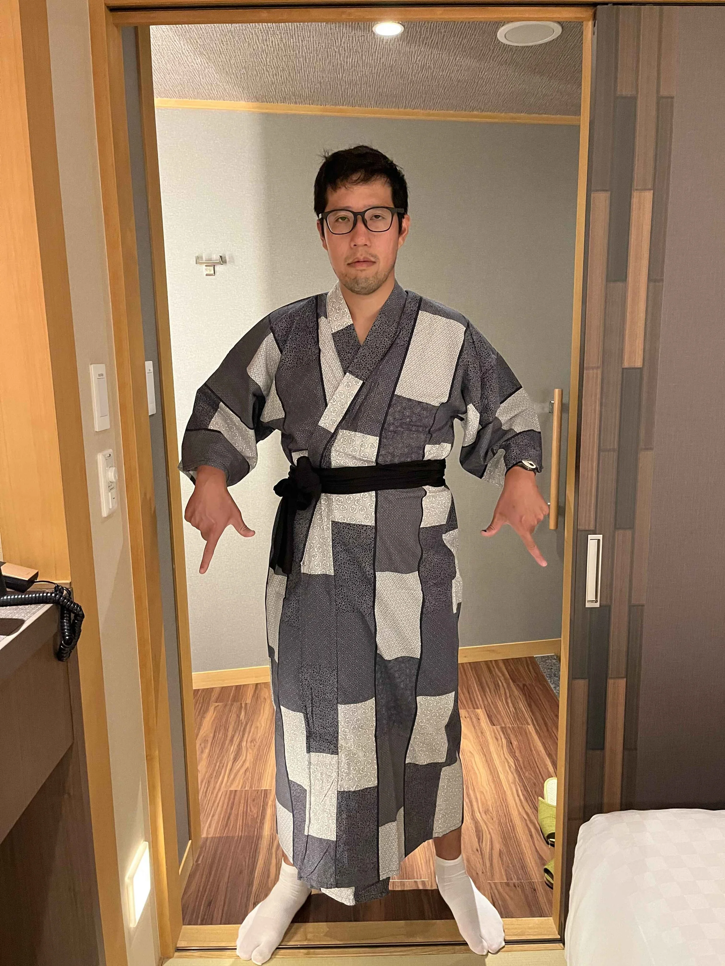 getting comfy in our 2nd ryokan of the trip