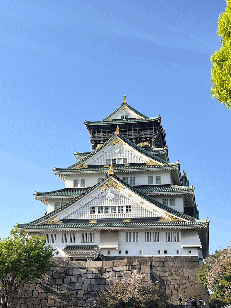 went by Osaka castle