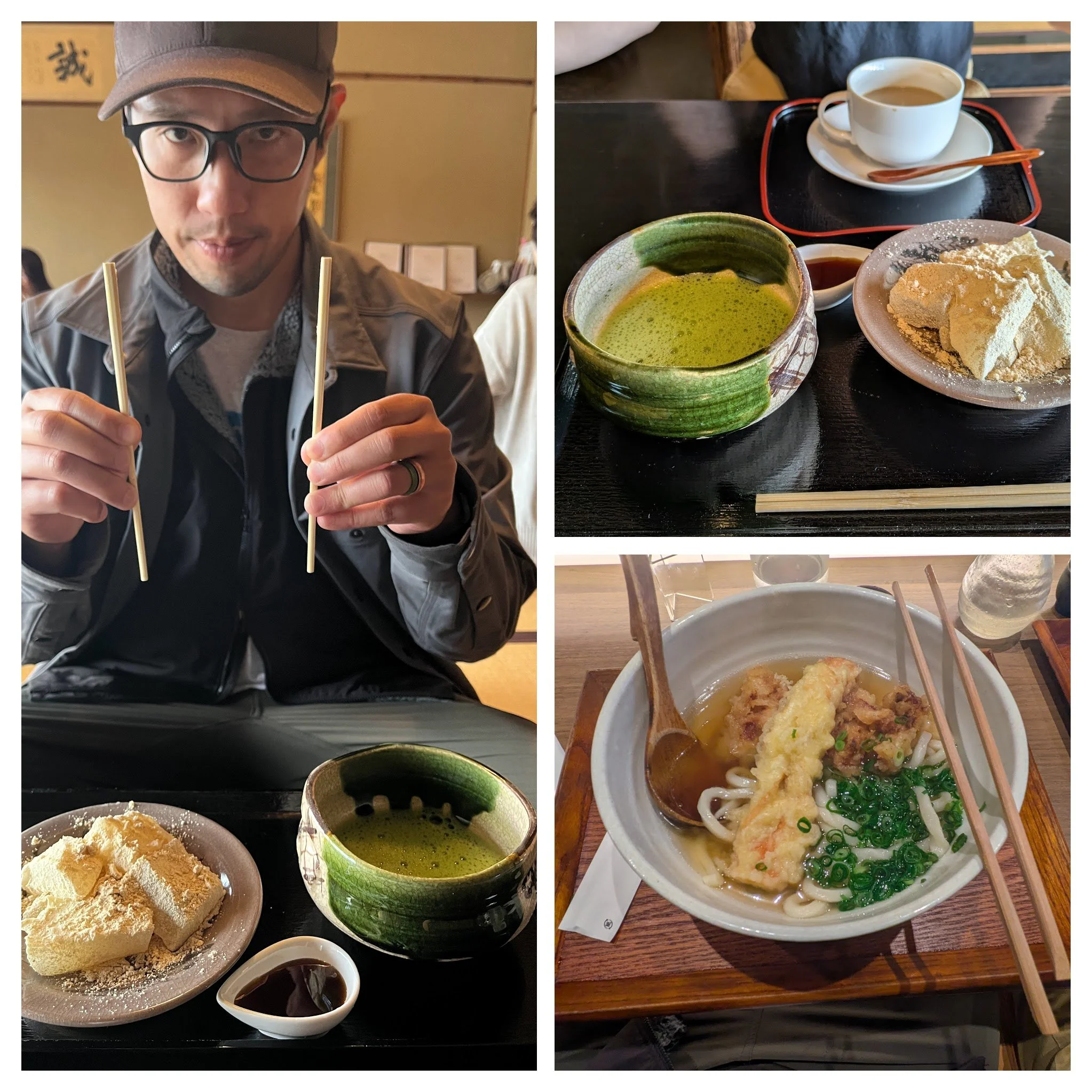we enjoyed a tea house with warabimochi and had some udon lunch before heading off to...