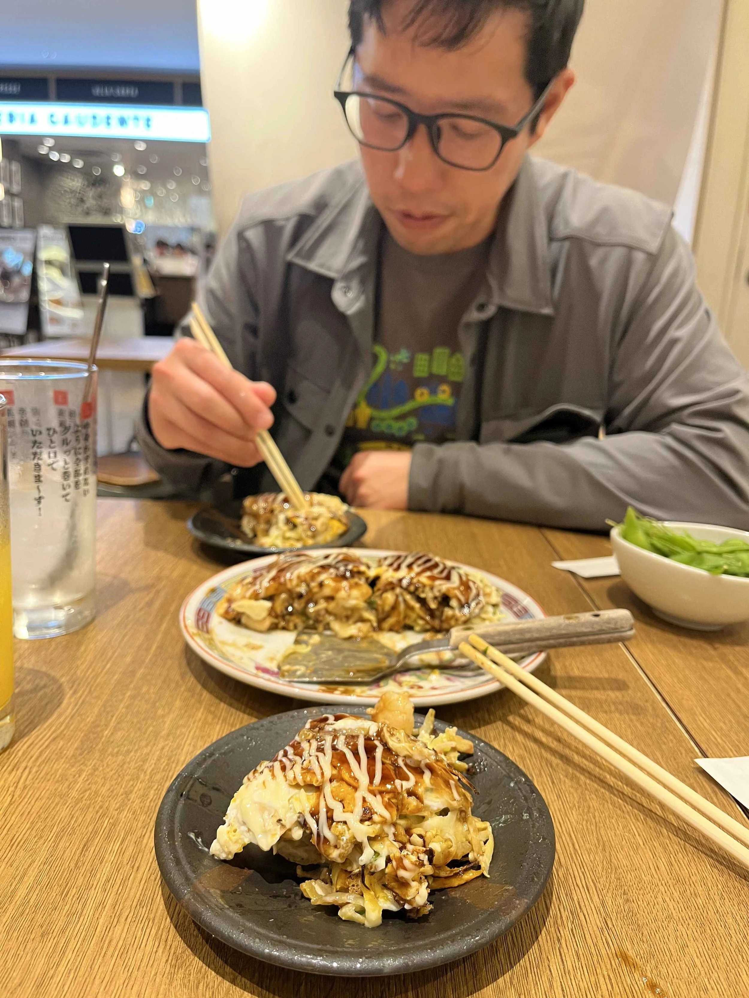 Capped off day 2 with okonamiyaki...