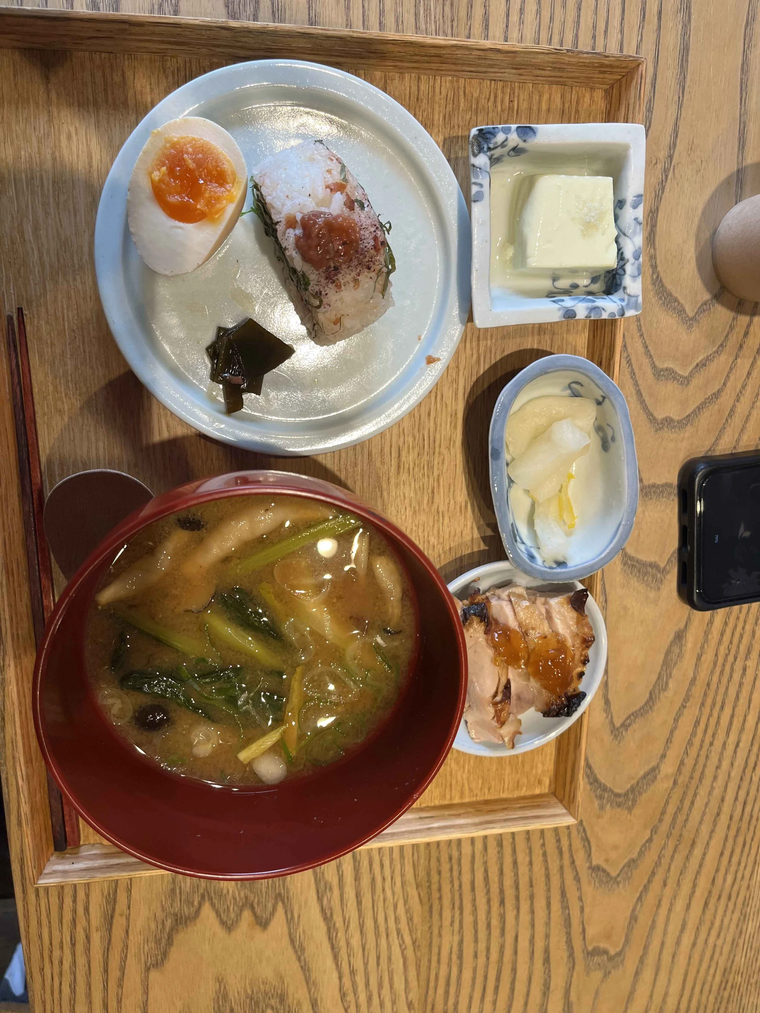 on our final day, we started with a delicious miso soup shop