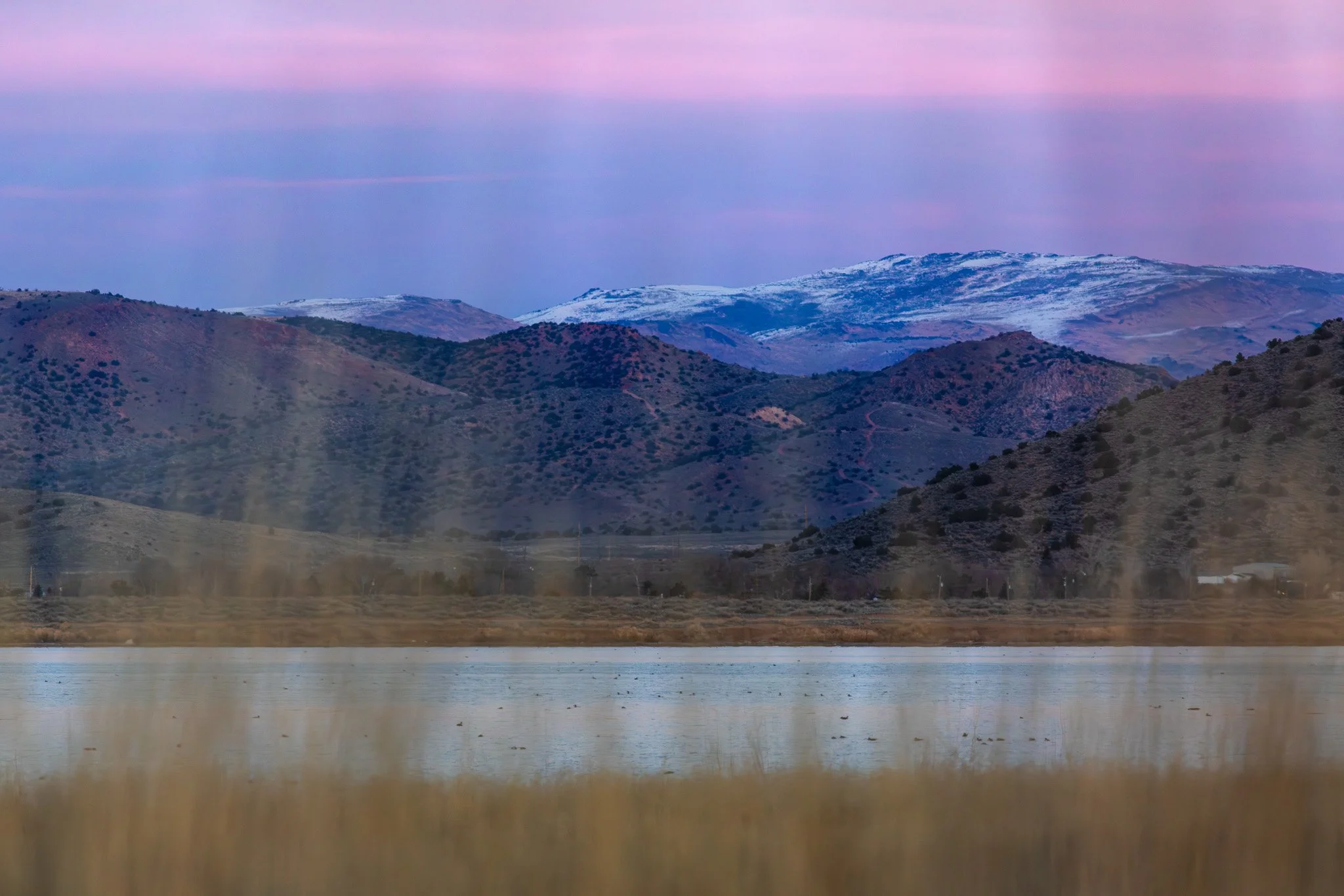 Snowy Mountains at Swan Lake