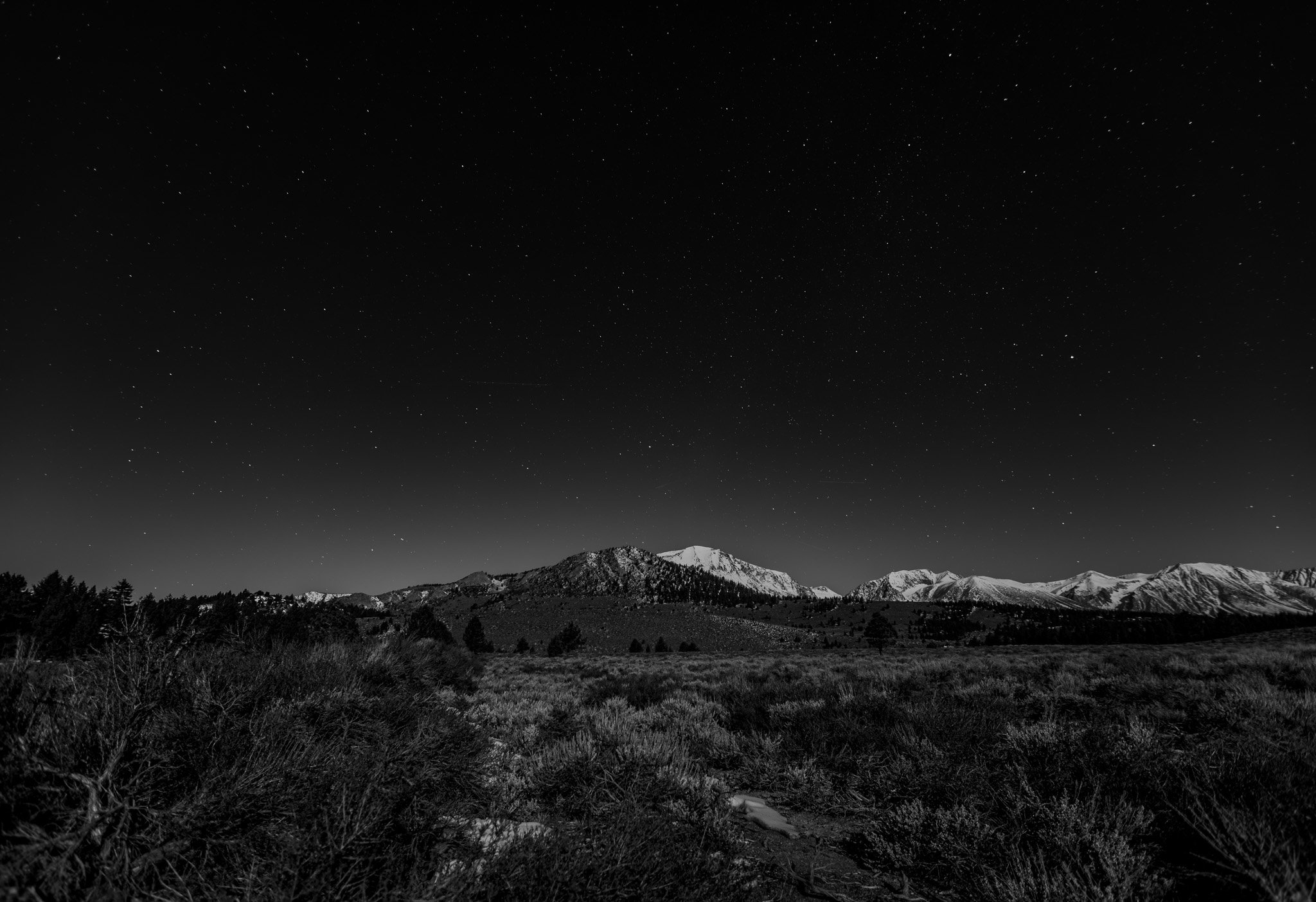 Night view at June Lake