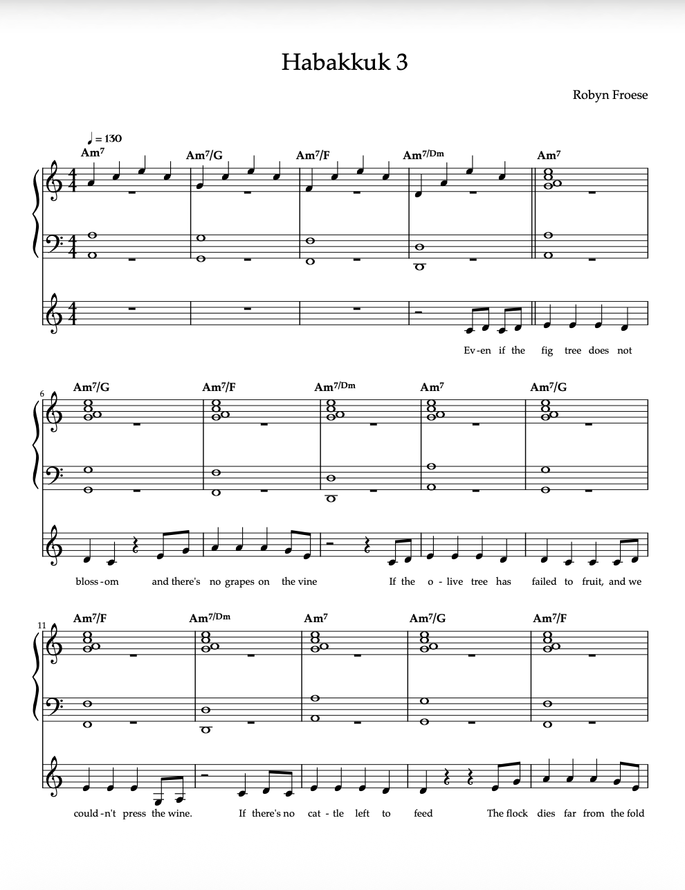 Habakkuk 3 - Score